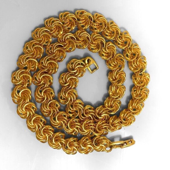 Vintage Napier Gold Chain Knot Necklace - Picture 4 of 5